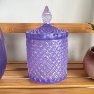 Purple Translucent Vanity Jar, Resin Jar, Trinket Jar, Decor, Resin Jewelry Jar
